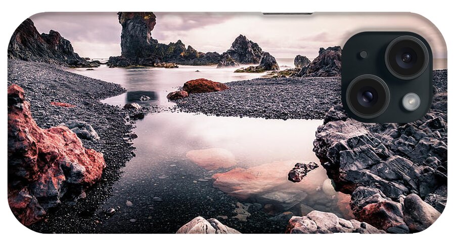 Beach iPhone Case featuring the photograph Djupalonssandur beach - Iceland - Travel photography by Giuseppe Milo