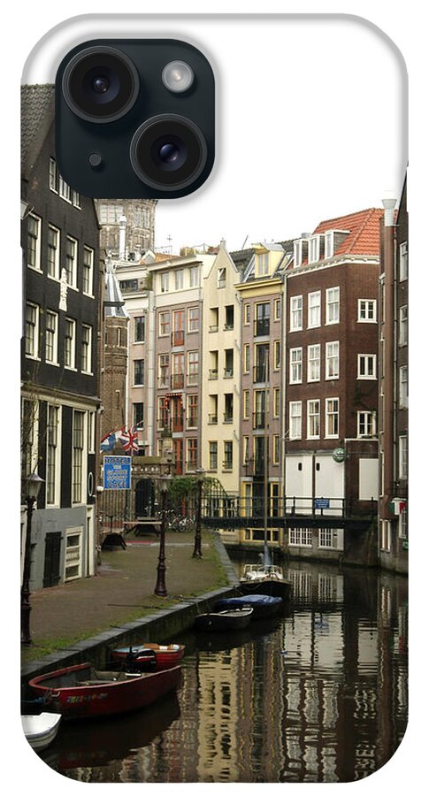 Landscape Amsterdam Red Light District iPhone Case featuring the photograph Dnrh1101 by Henry Butz