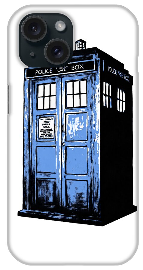 Doctor iPhone Case featuring the digital art Doctor Who Tardis by Edward Fielding