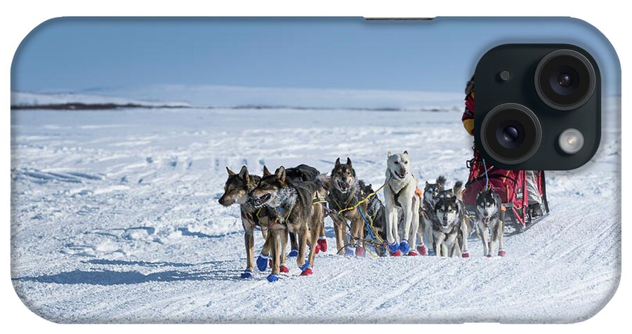 Alaska iPhone Case featuring the photograph Dog Team on Iditarod Trail by Scott Slone
