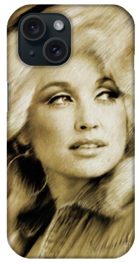 Dolly iPhone Case featuring the painting Dolly Parton by Esoterica Art Agency