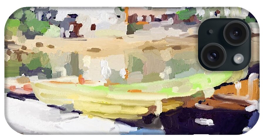  iPhone Case featuring the painting Dories at Beacon Marine Basin by Melissa Abbott