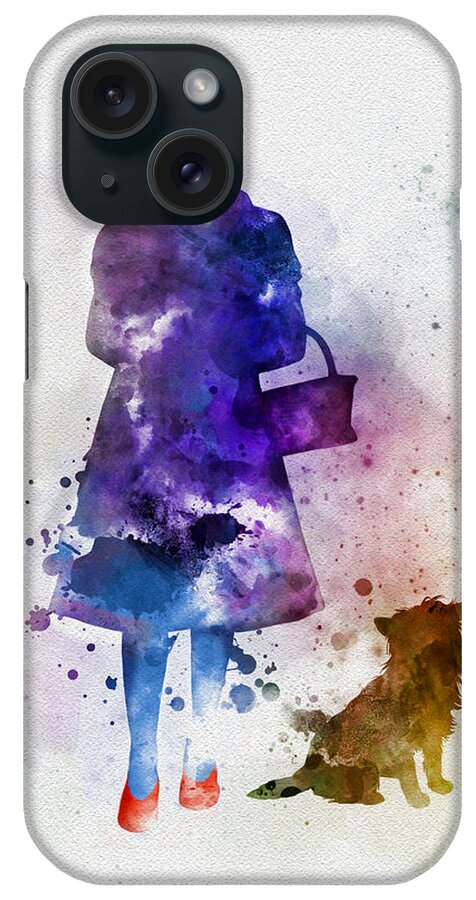 Wizard Of Oz iPhone Case featuring the mixed media Dorothy and Toto by My Inspiration