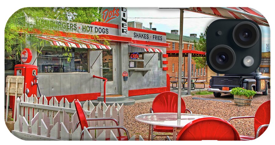 Dot's Diner iPhone Case featuring the photograph Dot's Diner in Bisbee Arizona by Charlene Mitchell