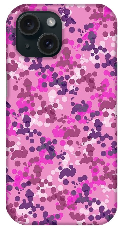 Dots iPhone Case featuring the digital art Dotted Camo by Louisa Knight