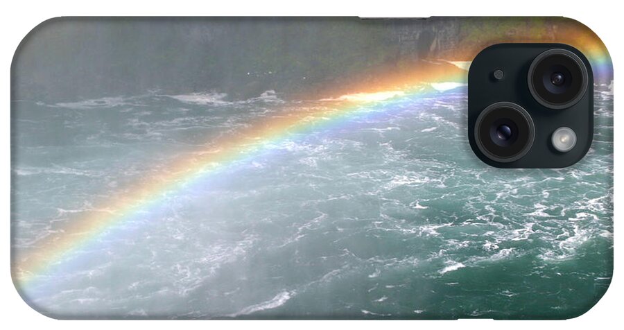 Niagara Falls iPhone Case featuring the photograph Double Rainbow At Niagara Falls by Living Color Photography Lorraine Lynch