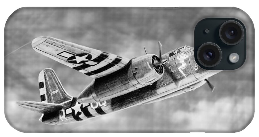 Air Force iPhone Case featuring the drawing Douglas A-20 Havoc by Douglas Castleman