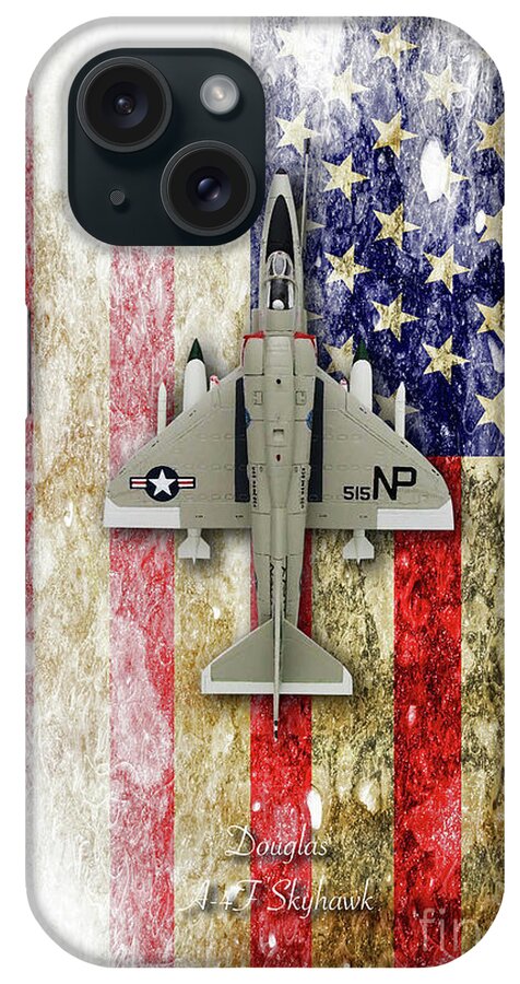 A4 Skyhawk iPhone Case featuring the digital art Douglas A-4F Skyhawk by Airpower Art