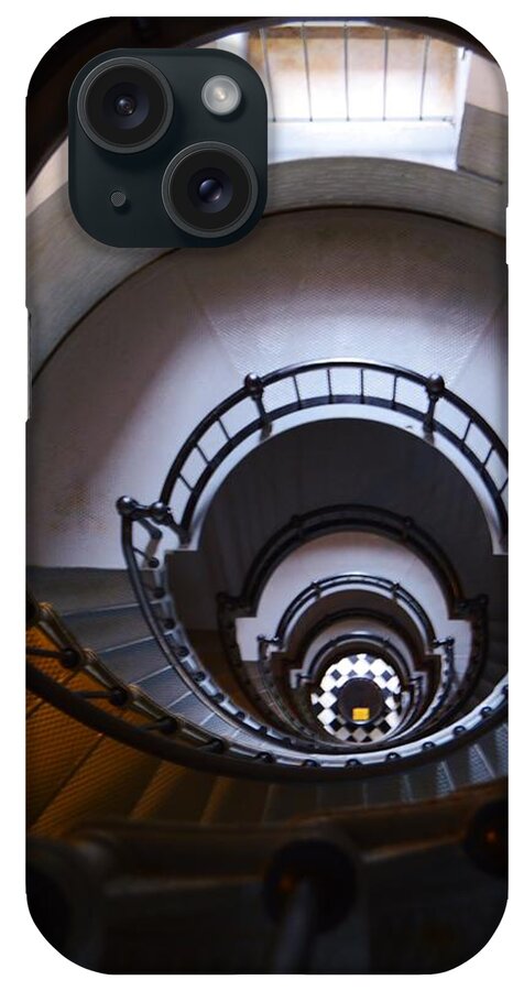 Down The Lighthouse Stairs iPhone Case featuring the photograph Down The Lighthouse Stairs by Warren Thompson