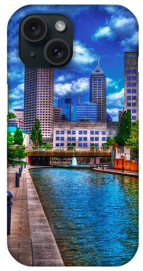 Indianapolis iPhone Case featuring the photograph Downtown Indianapolis Canal by David Haskett II