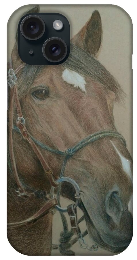 Horse iPhone Case featuring the painting Dozer by James Andrews