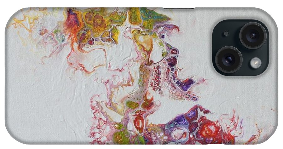 Abstract iPhone Case featuring the painting Dragon Breath I by Jo Smoley