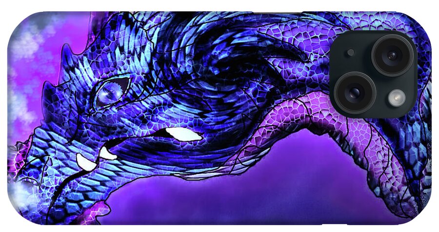 Digital Art iPhone Case featuring the digital art Dragon Fantasy by Artful Oasis