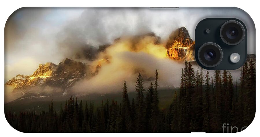Castle Mountain iPhone Case featuring the photograph Drama Of The Canadian Rockies 2 by Bob Christopher