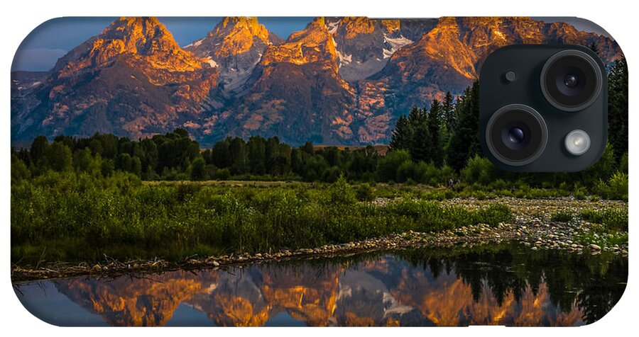 Canyon iPhone Case featuring the photograph Dramatic Grand Teton Sunrise by Serge Skiba
