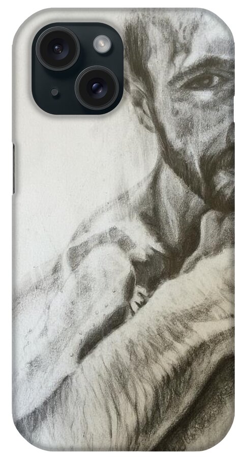 Male iPhone Case featuring the painting Drawing Three by Greg Hester
