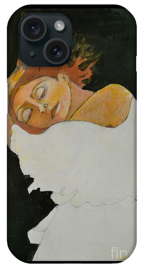 Woman iPhone Case featuring the painting Dreams by Diane montana Jansson