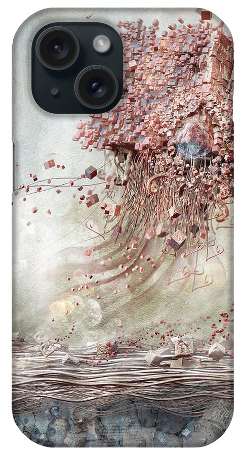 Landscape iPhone Case featuring the digital art Dreamscape Flow No.1 by Te Hu