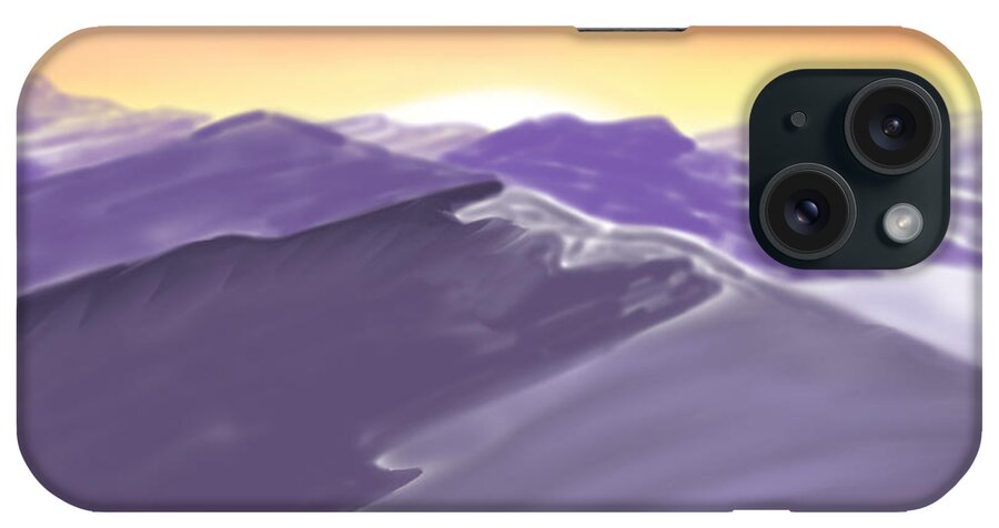 Mountains In The Mind iPhone Case featuring the digital art Dreamscape by Joel Deutsch