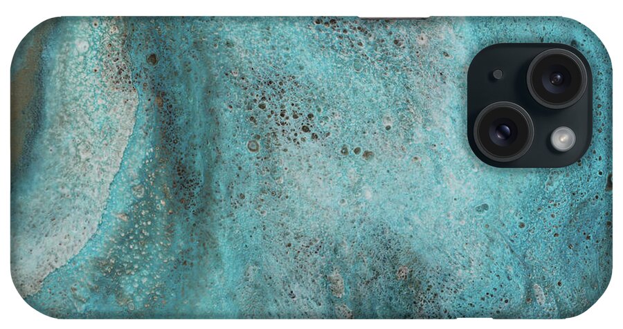 Aqua iPhone Case featuring the painting Drifting by Tamara Nelson