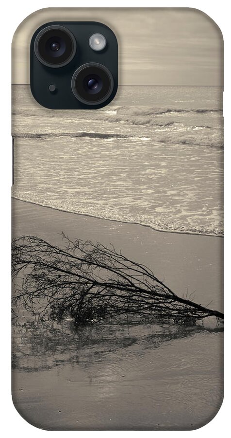 Driftwood iPhone Case featuring the photograph Driftwood - Good Harbor Beach Toned by David Gordon