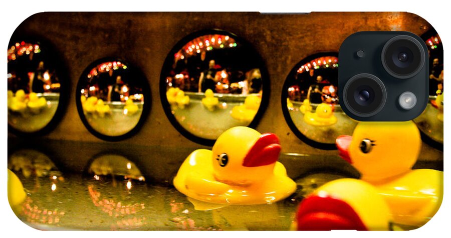 Rubber Ducks iPhone Case featuring the photograph Ducky reflections by Toni Hopper