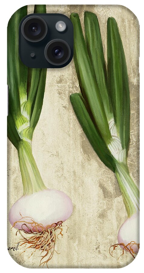 Onions iPhone Case featuring the painting Due Cipollotti by Guido Borelli