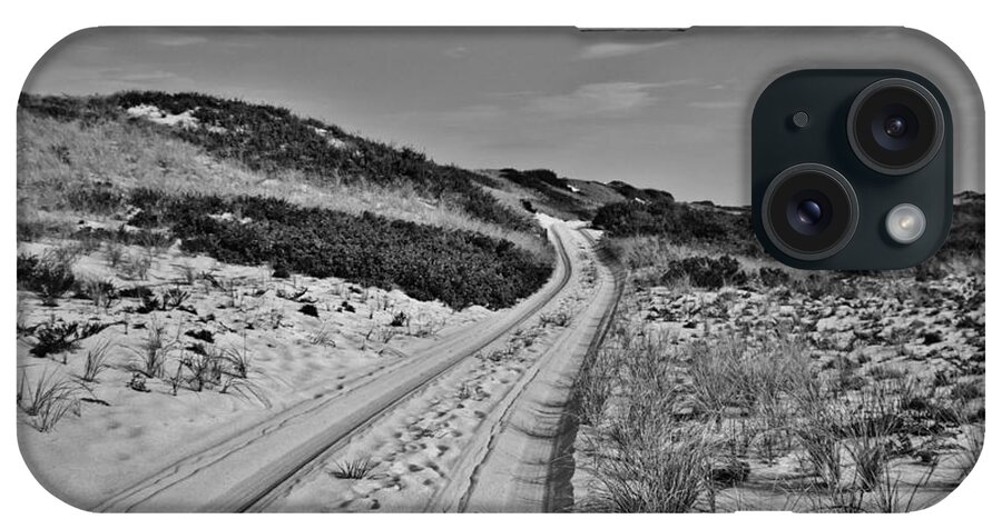 Dune Shack iPhone Case featuring the photograph Dune Path in Black and White by Marisa Geraghty Photography