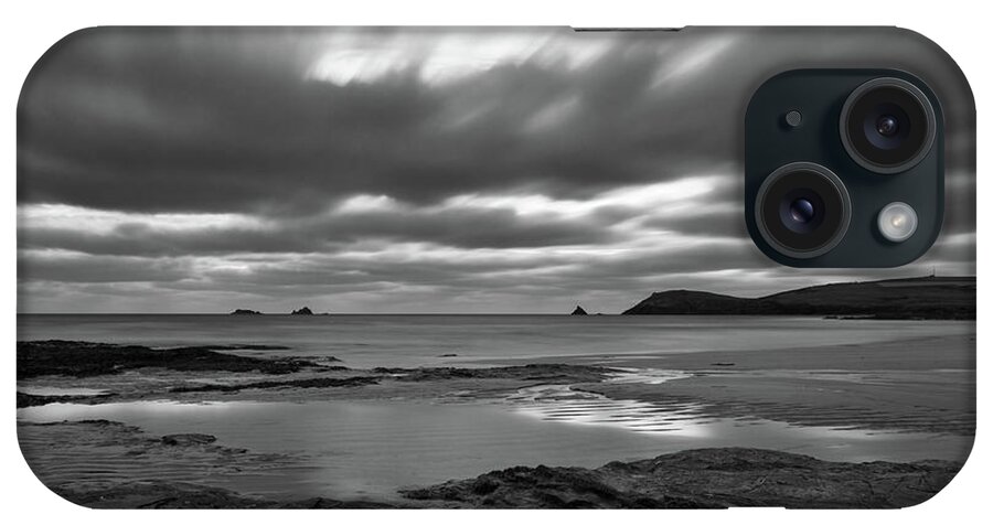 Constantine Bay Cornwall iPhone Case featuring the photograph Dusk over Constantine Bay by Pete Hemington