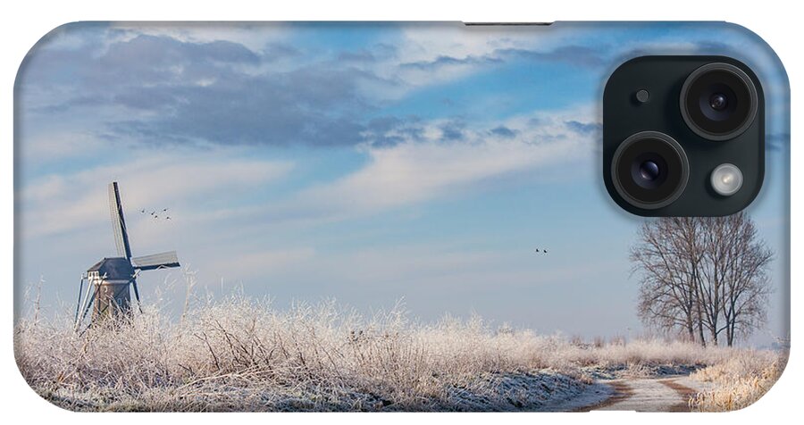 Holland iPhone Case featuring the photograph Dutch windmill in winter by Casper Cammeraat
