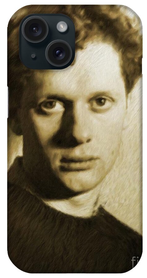 Dylan iPhone Case featuring the painting Dylan Thomas, Poet by Esoterica Art Agency