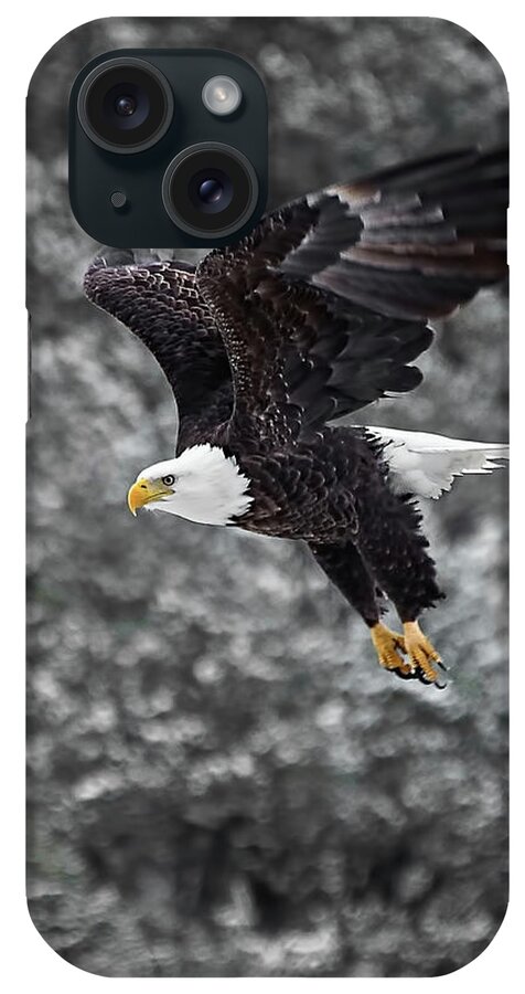Bald iPhone Case featuring the photograph Eagle in Flight by Britt Runyon