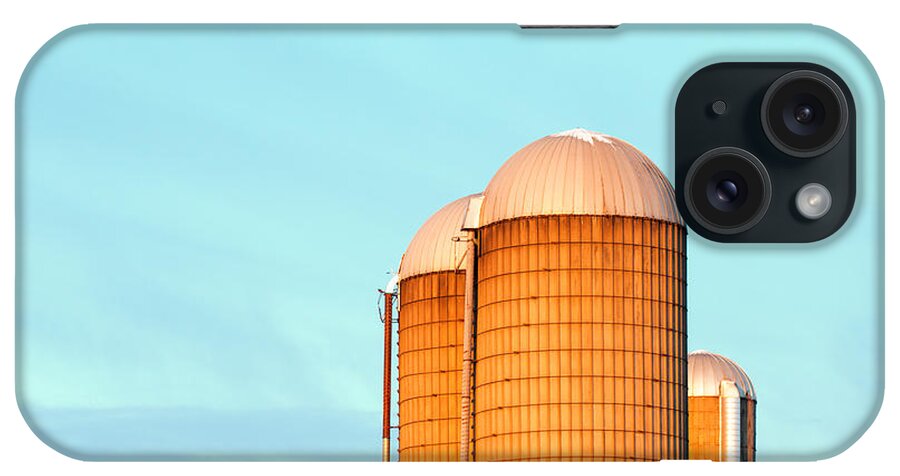 Silos iPhone Case featuring the photograph Early Monring Silos by Todd Klassy
