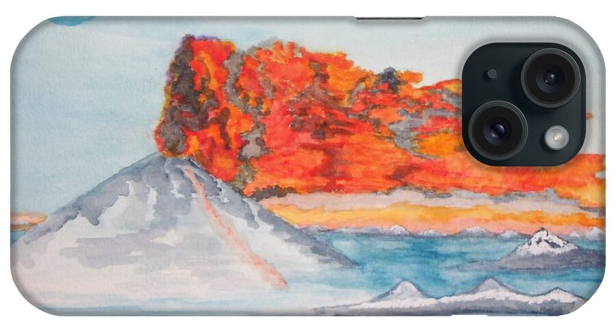The Sea iPhone Case featuring the painting Earth In Action by Connie Valasco