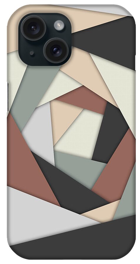 Earth Tones iPhone Case featuring the digital art Earth Tones Layers by Phil Perkins