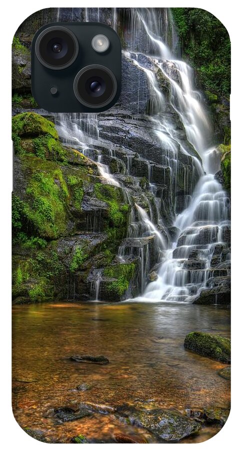 Eastatoe Falls iPhone Case featuring the photograph Eastatoe Falls In Spring by Carol Montoya