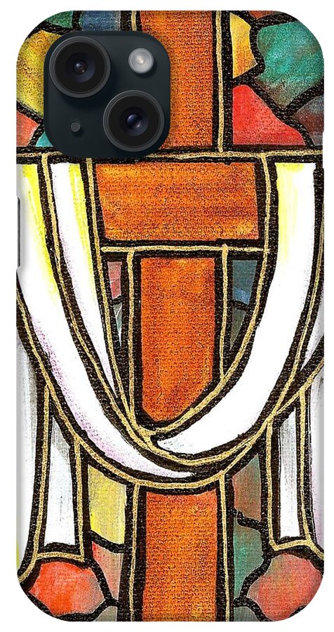 Easter iPhone Case featuring the painting Easter Cross 6 by Jim Harris