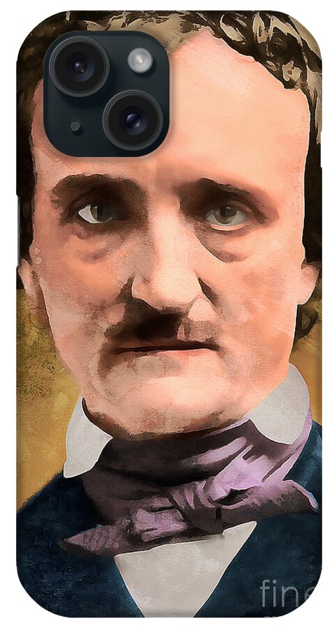 Wingsdomain iPhone Case featuring the photograph Edgar Allan Poe The Raven 20160420 wcstyle by Wingsdomain Art and Photography