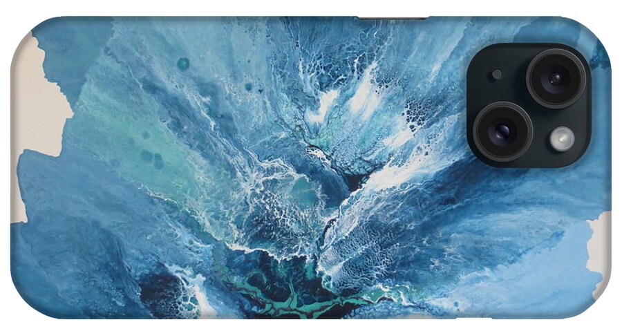 Abstract iPhone Case featuring the painting Effusion by Soraya Silvestri