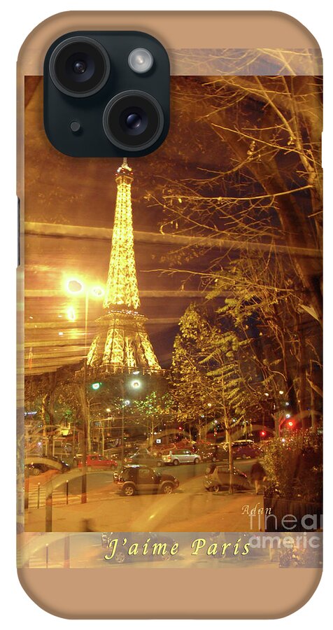 Paris iPhone Case featuring the photograph Eiffel Tower by Bus Tour Greeting Card Poster by Felipe Adan Lerma