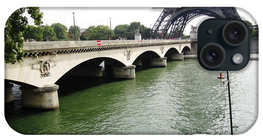 Eiffel Tower iPhone Case featuring the photograph Eiffel Tower Seine River II Paris France by John Shiron