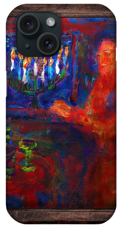 Jewish iPhone Case featuring the painting Eighth Day of Chanukah by Michael A Klein