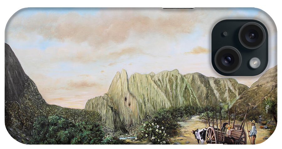 Mexican Art iPhone Case featuring the painting El Canyon de la Huasteca by Sonia Flores Ruiz