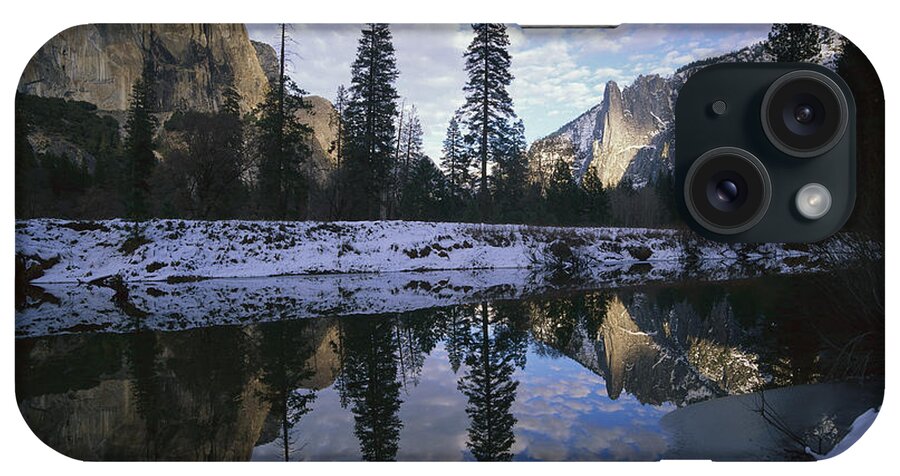 00173855 iPhone Case featuring the photograph El Capitan and the Merced River by Tim Fitzharris