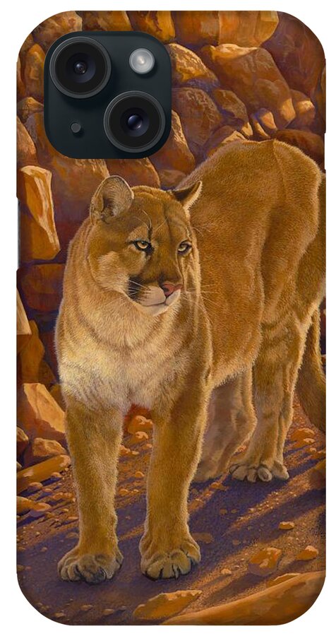 Wildlife iPhone Case featuring the painting El Gato by Howard Dubois