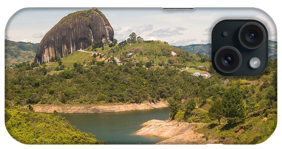 Monolith iPhone Case featuring the photograph El Penol of Guatape, Columbia by Robert McKinstry