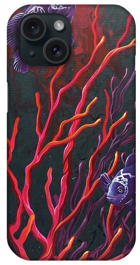 Acrylic Painting iPhone Case featuring the painting Electric Clown by William Love