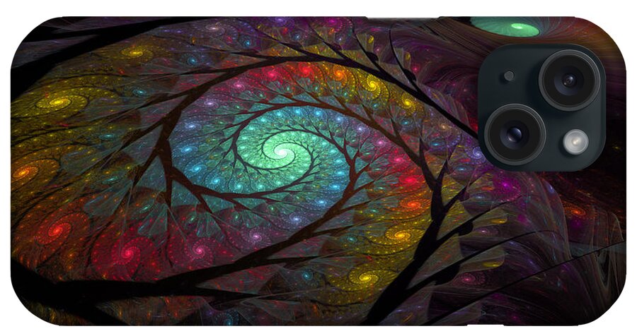 Electric iPhone Case featuring the digital art Electric Spirals by Gary Blackman