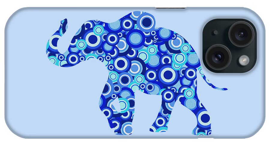 Elephant iPhone Case featuring the digital art Elephant - Animal Art by Anastasiya Malakhova