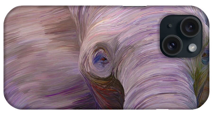 Elephant iPhone Case featuring the digital art Elephant by Matthew Lindley